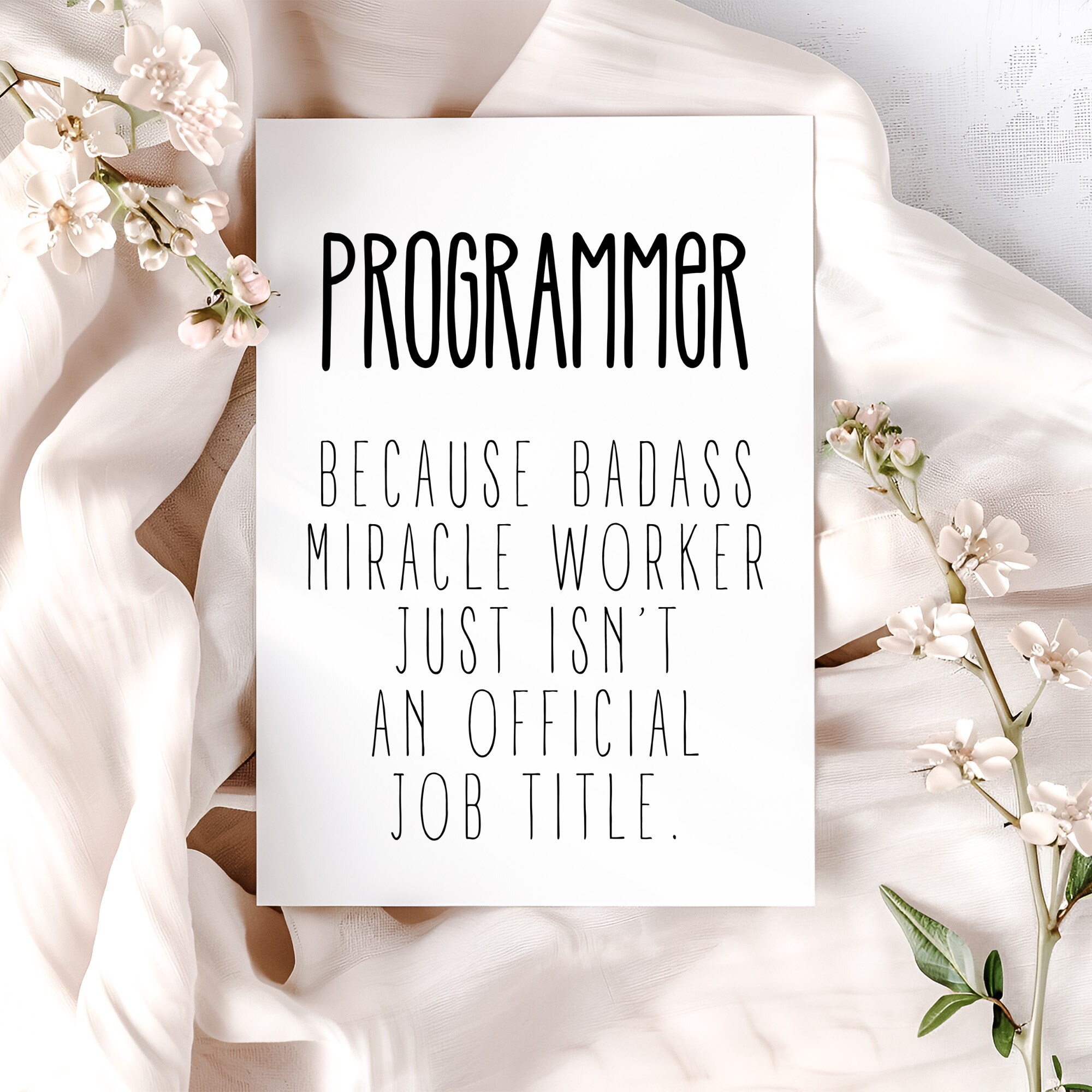 Programmer Gift, Card | Funny Programmer Thank You Appreciation Present ...