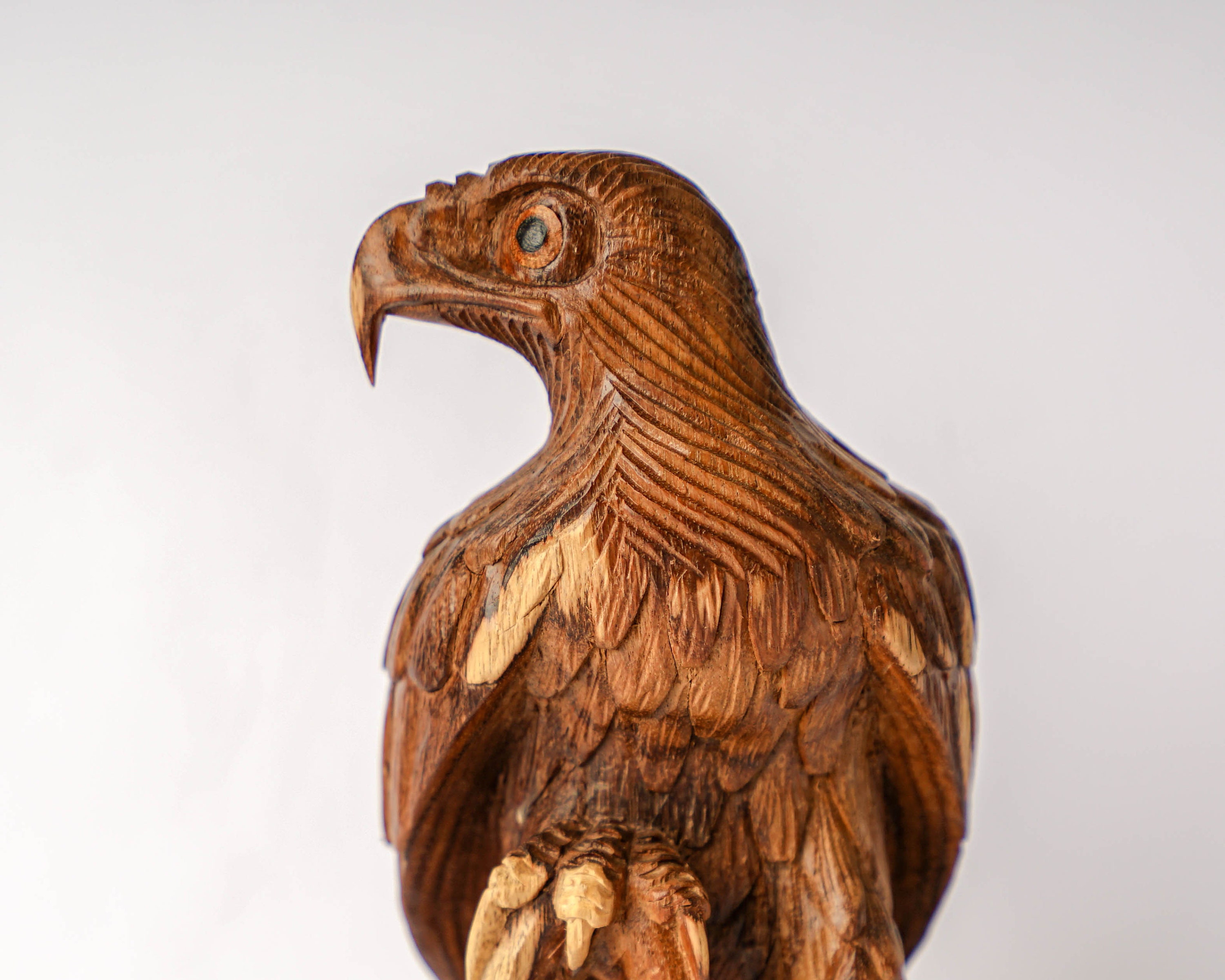 Eagle sculpture eagle wood carving eagle wood Hand Carved Etsy