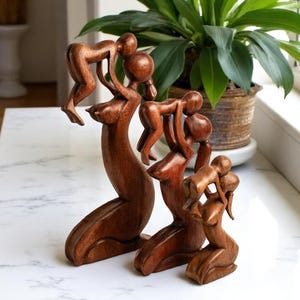 mother & baby statue, mother love statue, wood abstract, gift for her, gift for mother, love gift, personalize gift, personalize statue