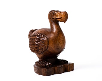 Dodo Bird 6.5 inch / 16 cm, Wood Statue, Wood Carving, Figurine, Home Decor, Ornament, Birthday Gift, Handmade