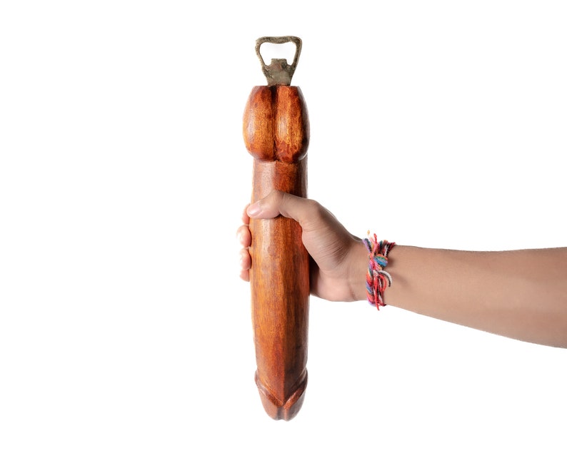 Penis bottle opener, Wood carving Penis, Wooden penis, Penis Balinese Carving, 18+ Mature, Hand Carved Statue, Wood Carving, Tabletop Décor image 1