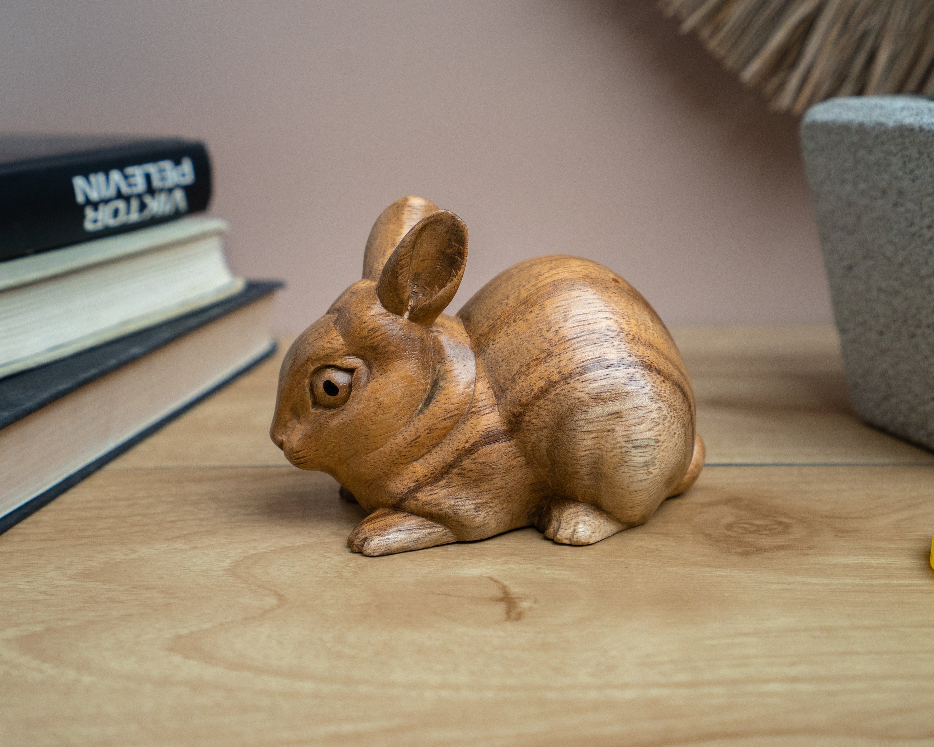 Wooden Rabbit 3 Inch / 7 Cm Hand Carved Unique Figurine Etsy UK