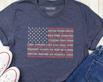 american flag shirt for women