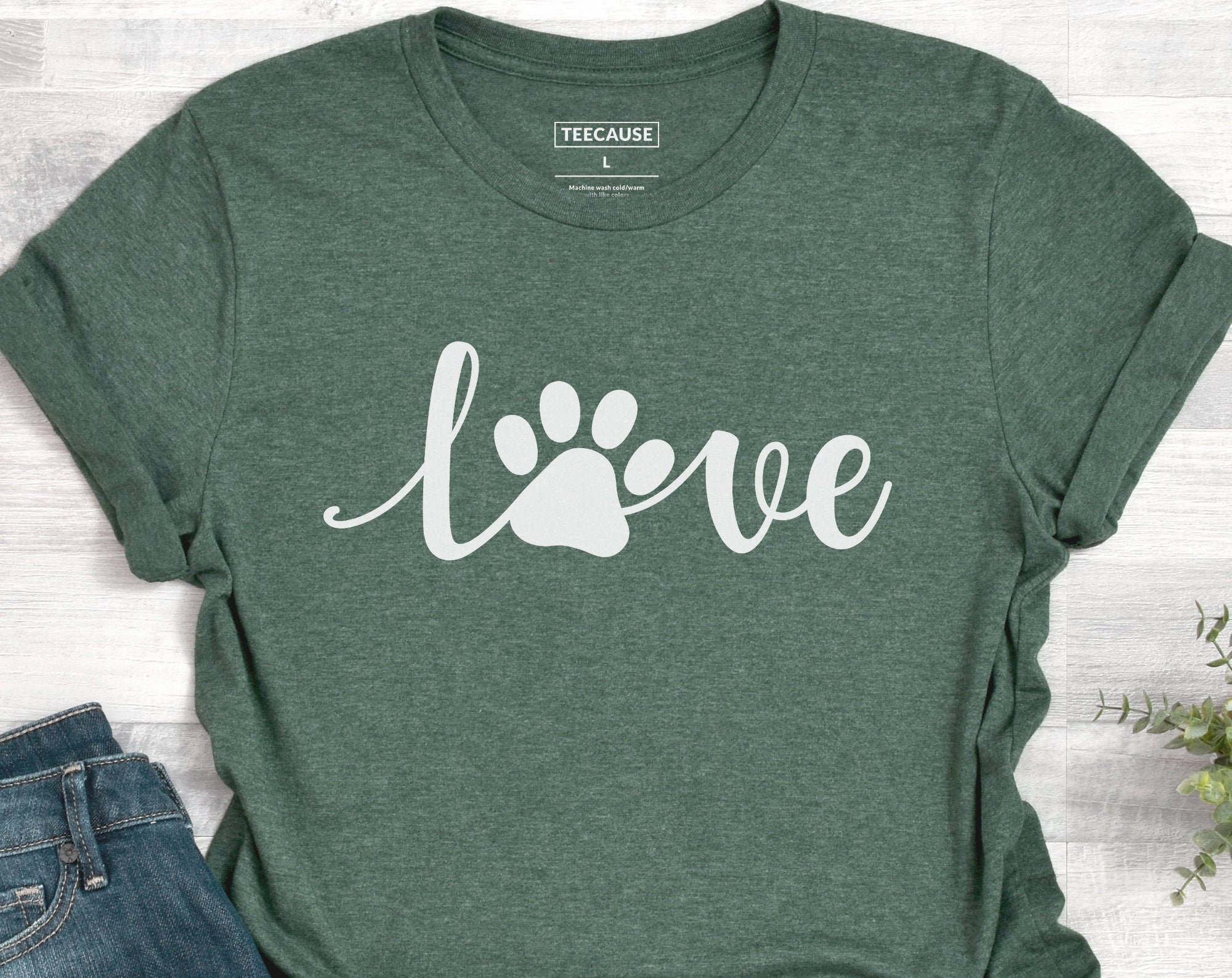 Discover Puppy Love - Dog Mom T Shirt, Paw Graphic Tee, Cute Shirts