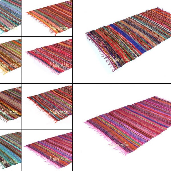 Rag Rug, Fun Colorfull Rug, Vibrant color Rug, Chindi Rug, Multi Color Rug, Rag Rug, Living Room Rug, Runner Rug, New Home Gift