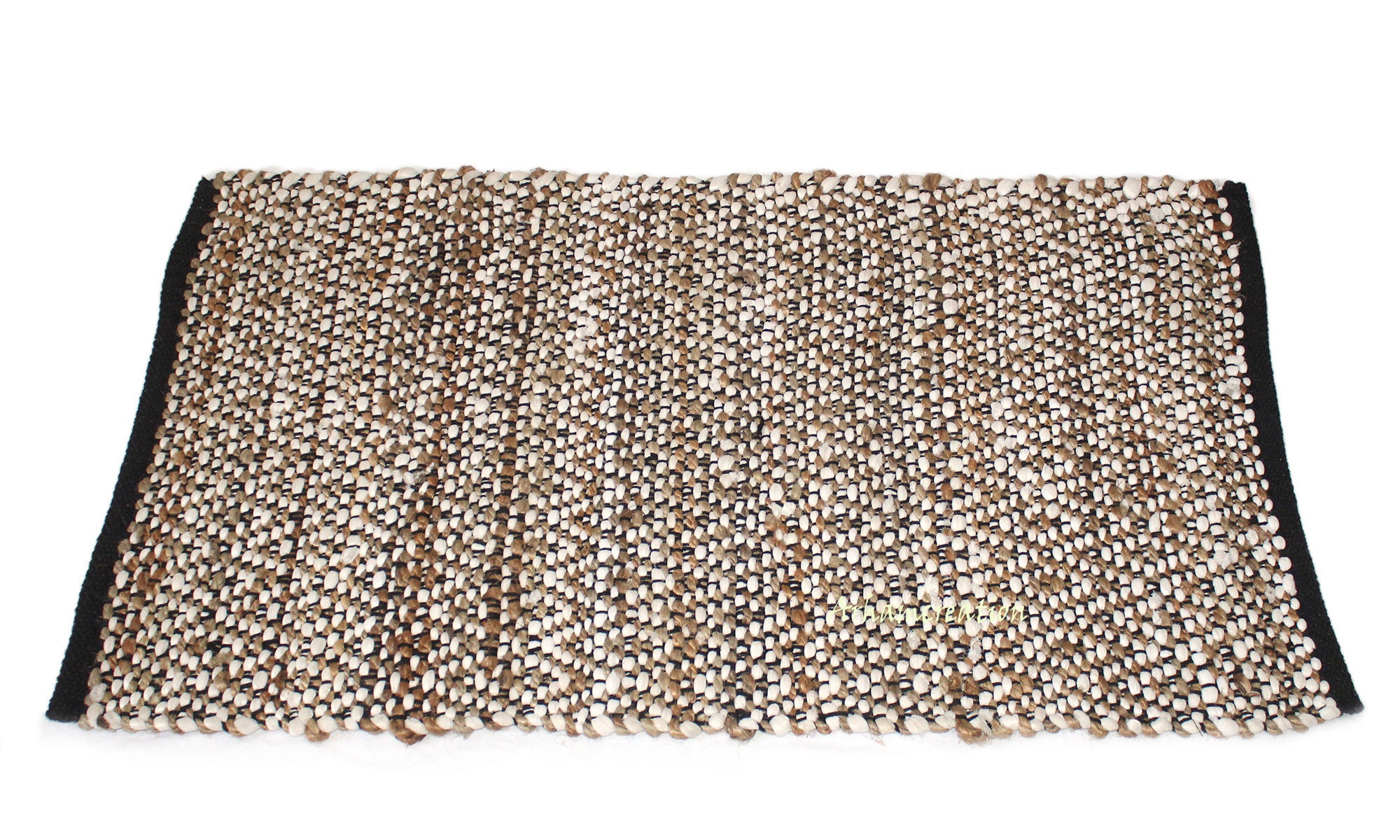 Diamond Pattern Jute Cotton Hand Woven Rug 3X5 Ft Rag Rug 2X3 Etsy