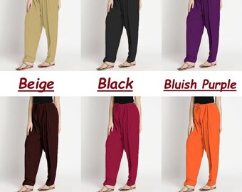 Handgemachte Gefärbte Hose, Damenhose, Relaxed Fit Viskosehose, Palazzohose, Indian Style Regular Wear Hosen