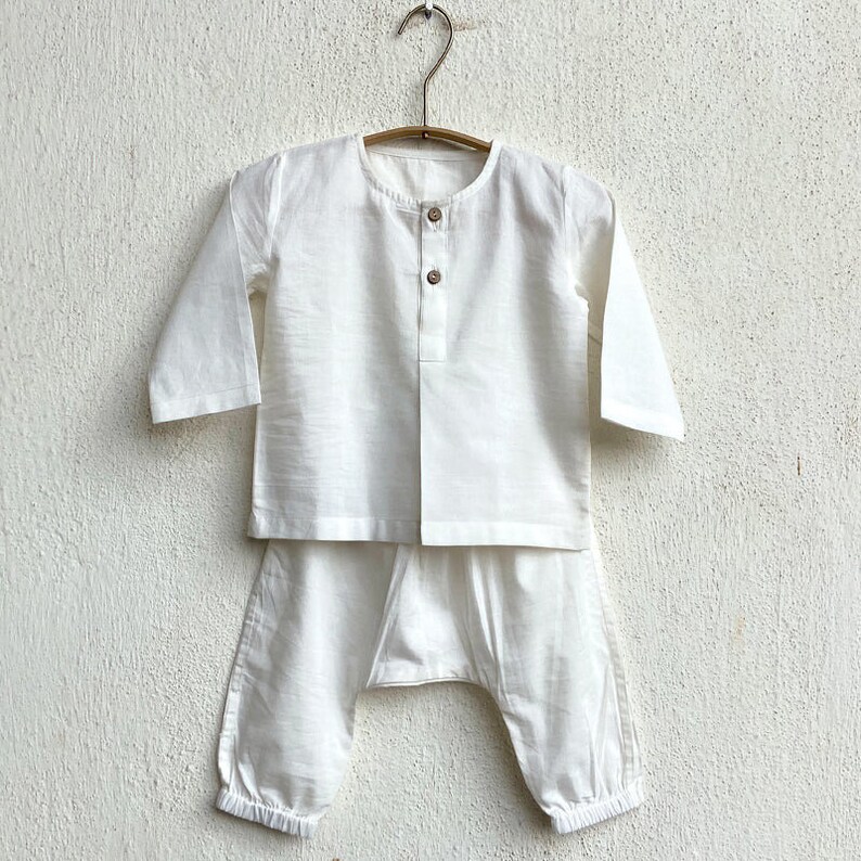 White Linen Kurta Baby Kurta Pajama / Shalwar Kameez / Thobe Etsy