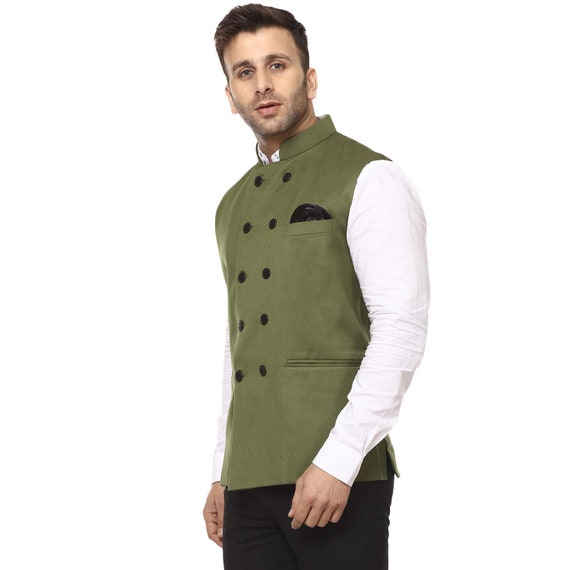 Double Breast Nehru Jacket Rajasthani 