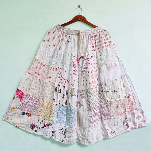 Patchwork Long Skirt