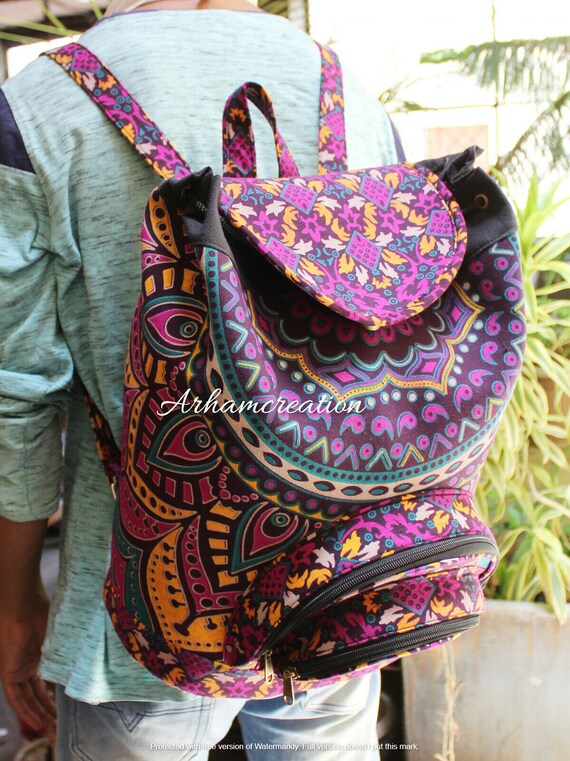 de Moda Mochilas hippies de algodón Mochila Mandala - Etsy España