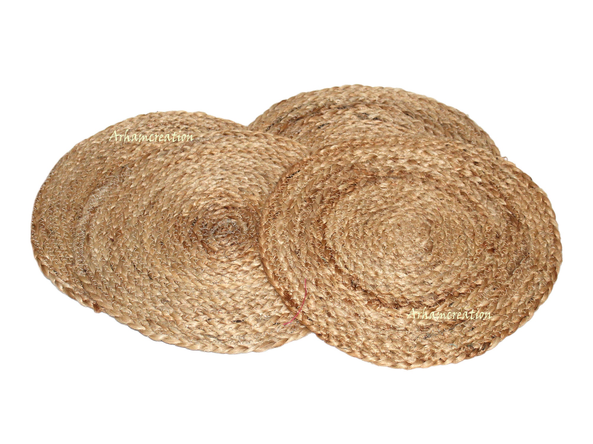 Round Rustic Jute Placemats 12 Inches Jute Placemat 30 CM - Etsy Ireland