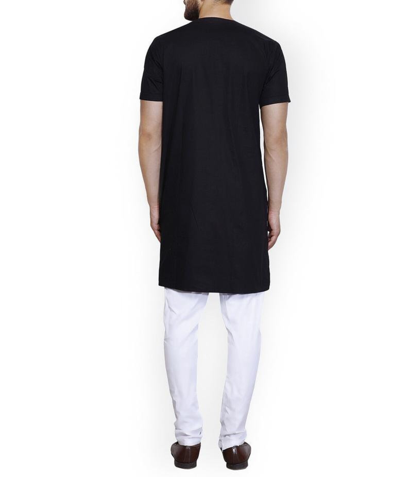 Black Kurta Half Sleeve 100Cotton Solid Kurta Top Tunic Men Etsy