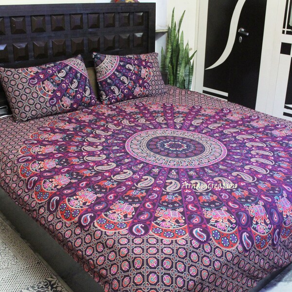 Mandala Bed Sheet Etsy