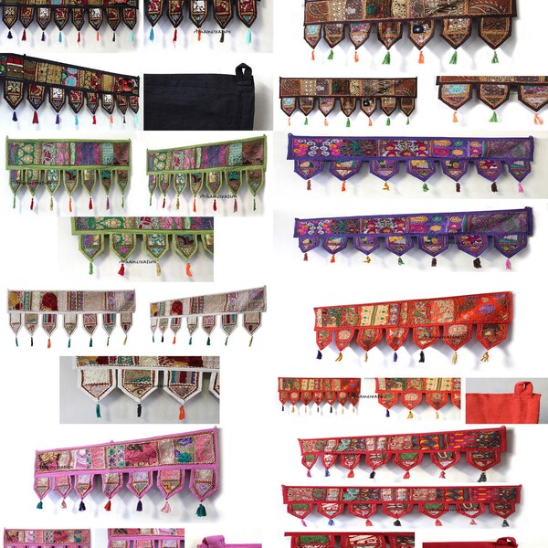 Tür Wandbehang Toran handgemachte Patchwork Fenster dekorative Valances Home dekorative Toran, Tür Topper Valances, bunte Valance