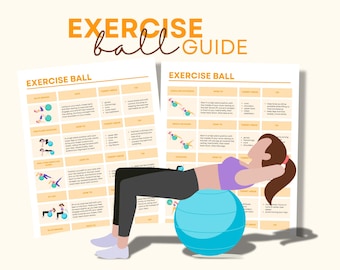 Exercise Ball Workout Templates | Core, Balance & Strength (Digital Download)