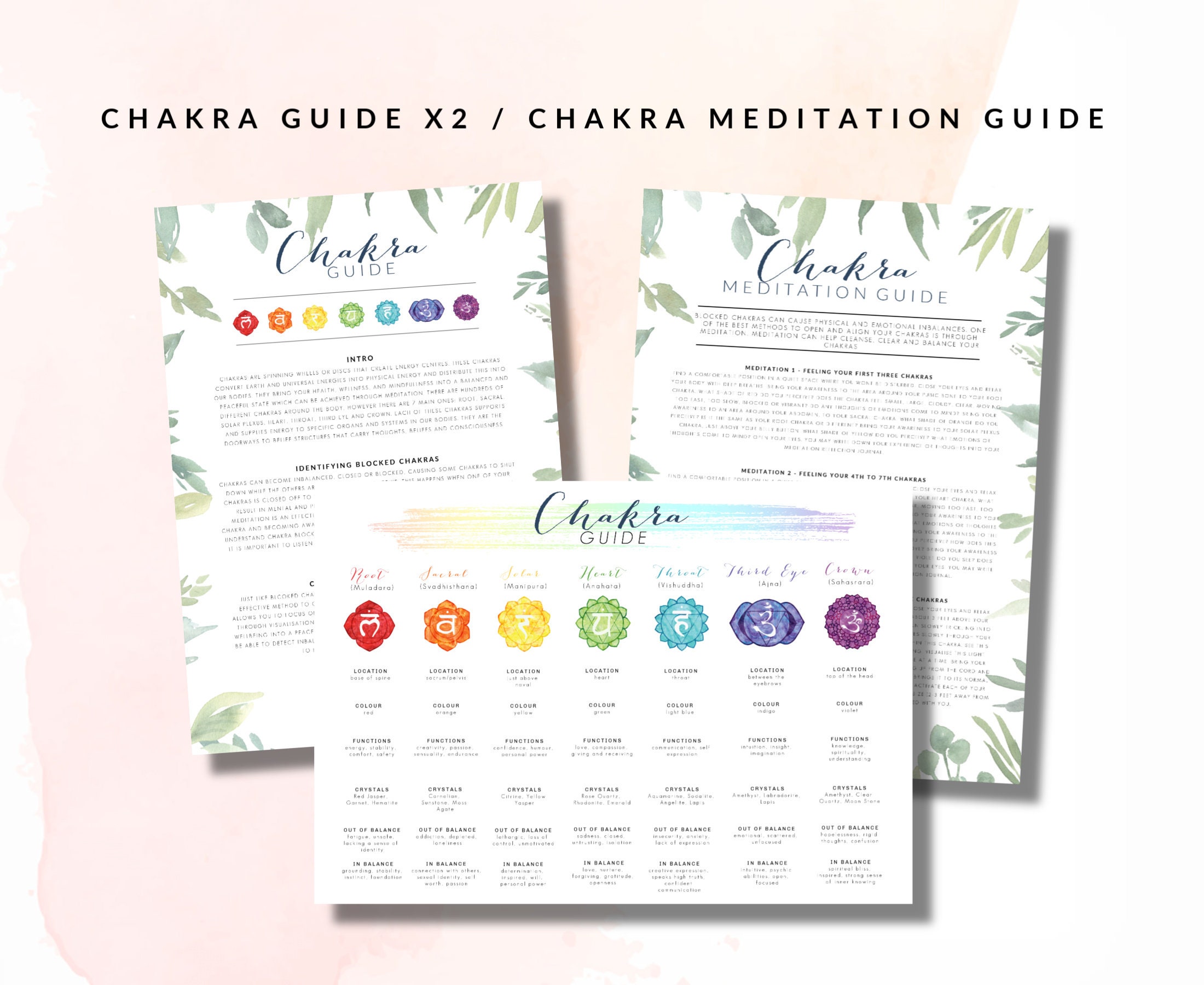 Chakra Guide Bundle / Spiritual Journal / Chakra Alignment / Chakra ...