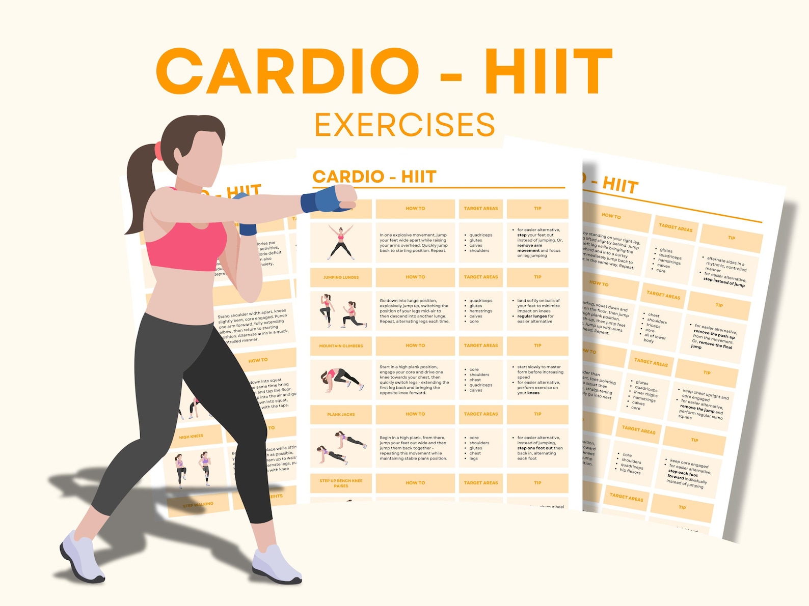 Cardio & HIIT Workout Templates | High-intensity Full Body Workouts ...