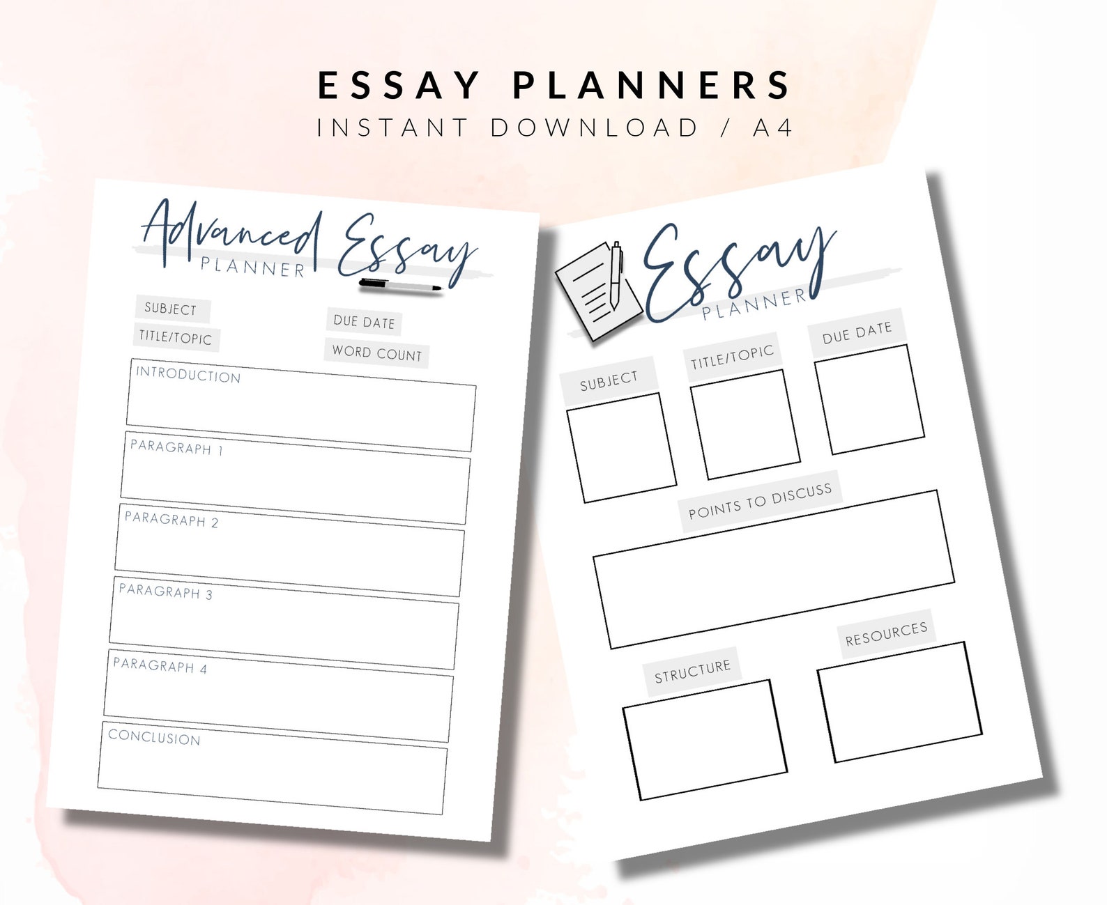 Essay Planner / Student Essay Printable / Student Printable / | Etsy