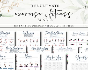 Ultimate exercise and Fitness bundle, body shred exercises, weight-loss Bundle, Yoga Exercises, Fitness challenges, Resistance Bands