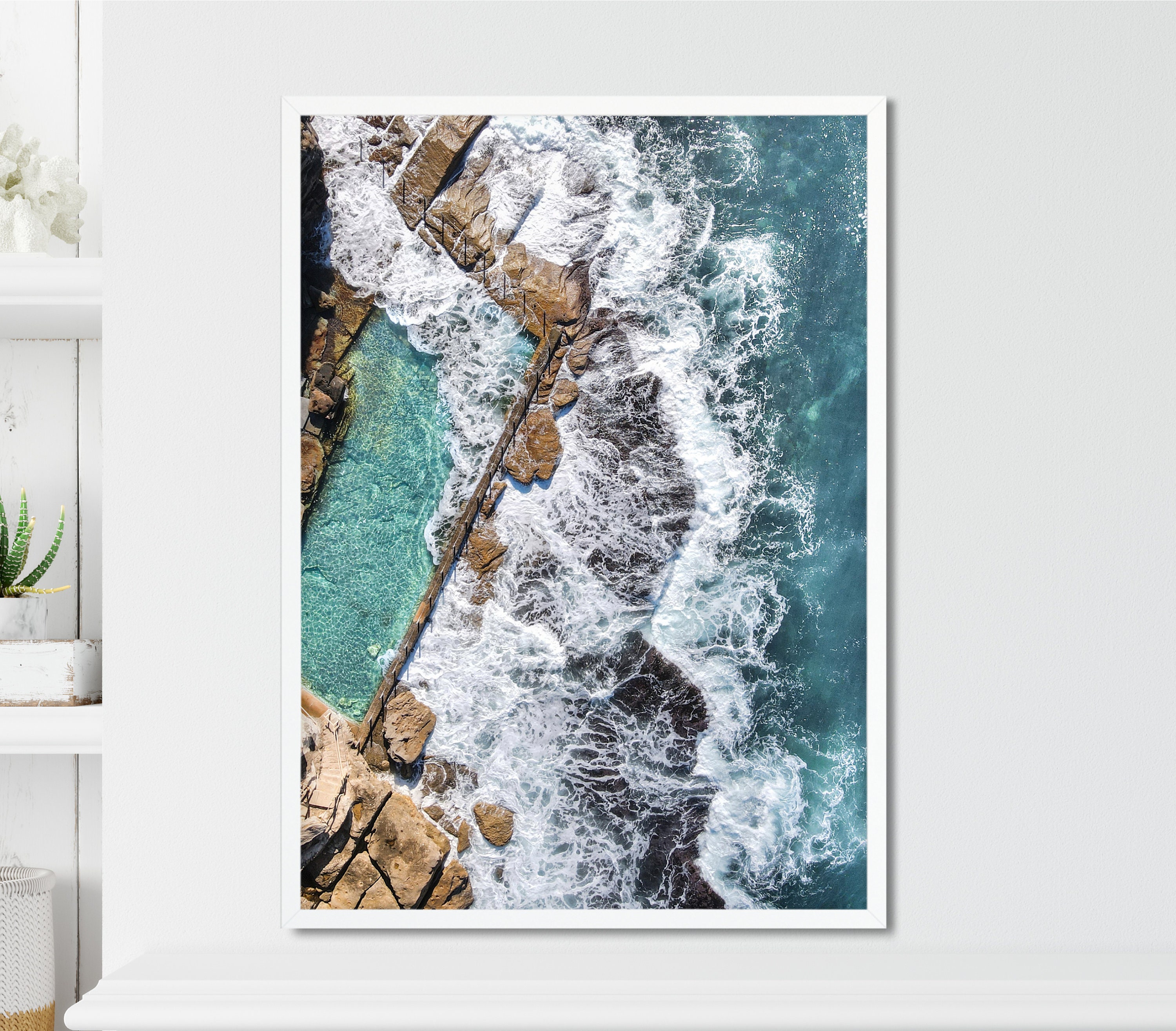 Ocean birds eye view drawing