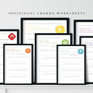 Chakra Healing Worksheets, Chakra Alignment DIGITAL DOWNLOAD, Chakra Journal, Spiritual Healing, Spiritual Journal, Chakras