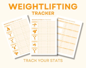 Weightlifting & CrossFit Log | Fitness Tracker, Gym Stats (Digital Download)