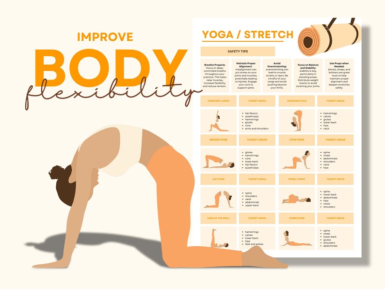 Yoga & Stretching Workout Templates | Flexibility, Strength and ...