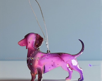 Dachshund Weiner Dog Doxie Christmas Ornaments Handmade Multi Colors