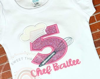 Personalized Chef Birthday Shirt | Baking Theme, Chef Hat