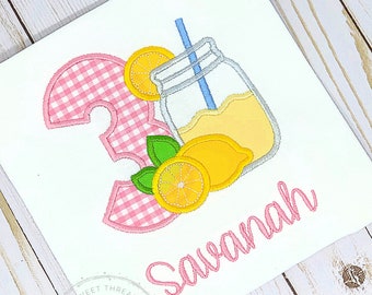 Girls Personalized Lemonade Birthday Shirt | Any Age