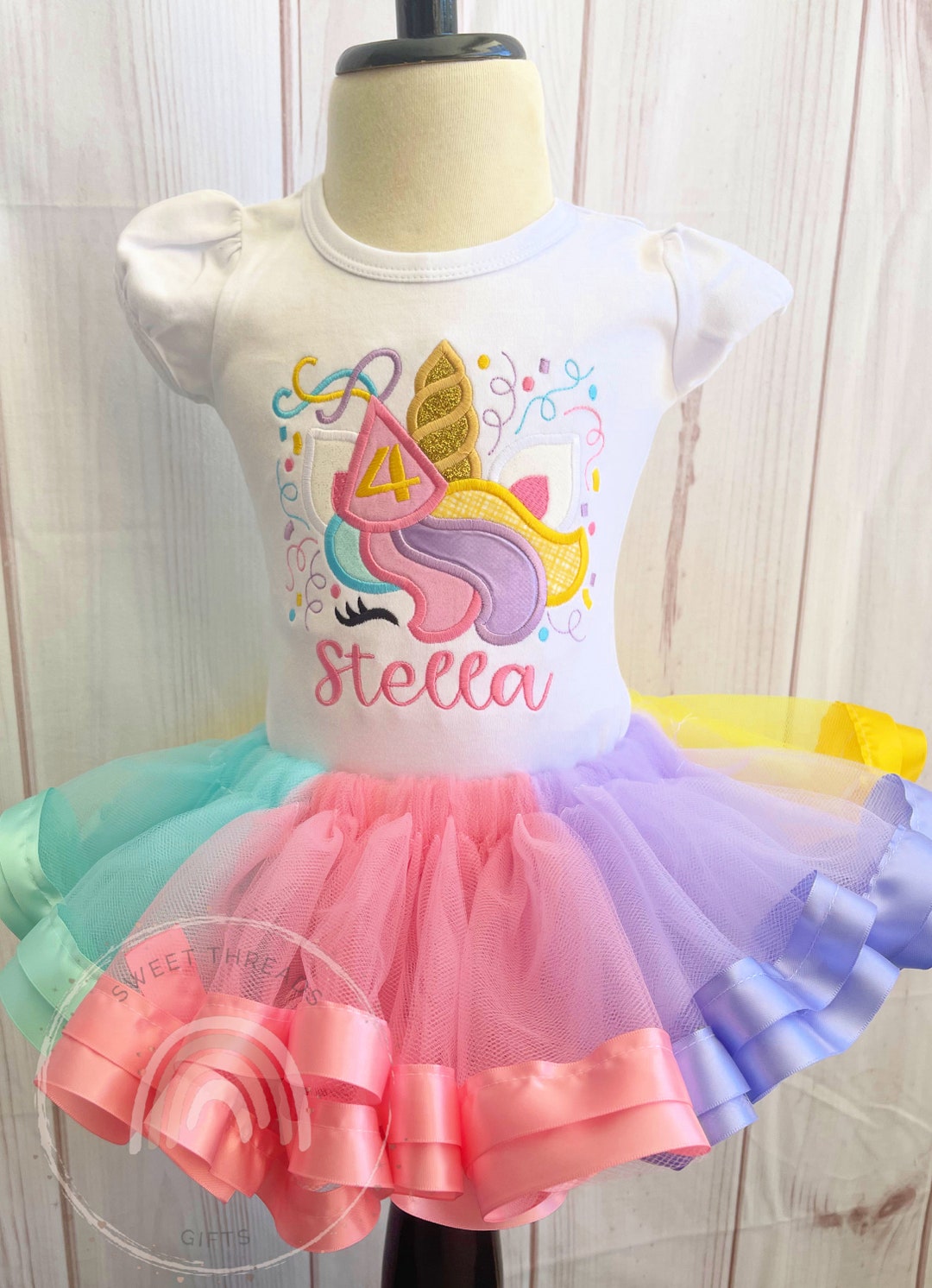 Girls Unicorns Are Born in October Shirt Rainbow Unicorn Tee main image 0