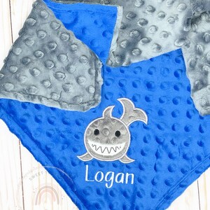 Shark Baby Blanket | Personalized Minky Blanket | Minky Baby Blanket | Personalized Baby Shower Gift | Baby Blanket | Shark Blanket