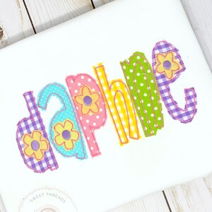 Girls Name Spring Shirt | Flower Shirt With Name | Spring Flowers Letter Name Shirt | Personalized Girls Shirt | Custom Girls Shirt