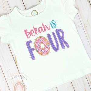 4 Ever Sweet Donut Birthday Shirt | Fourth Donut Birthday Shirt | Donut Birthday Shirt | Donut Birthday Shirt | Donut Theme Birthday Party