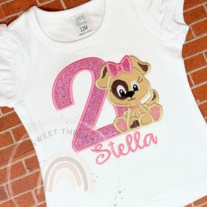 Puppy Birthday Shirt With Name | Dog Birthday Shirt With Name | Puppy Theme Birthday Party | Puppy Birthday Party | Glitter Puppy Birthday