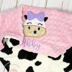 Cow Baby Blanket | Personalized Minky Blanket | Minky Baby Blanket | Personalized Baby Shower Gift | Personalized Gift | Baby Blanket