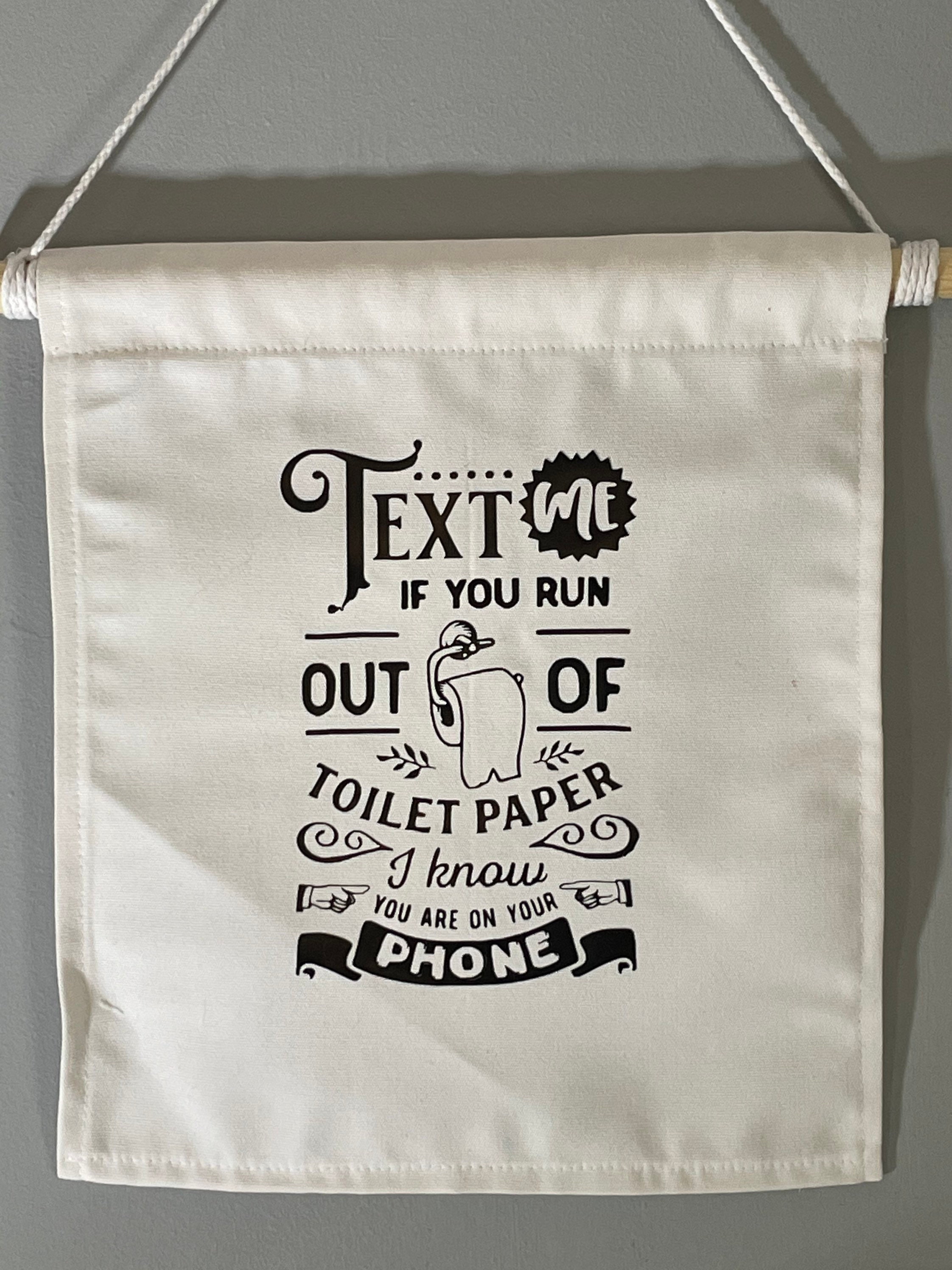Toilet door hanger / wall hanger / Humorous text flag / Wall Etsy