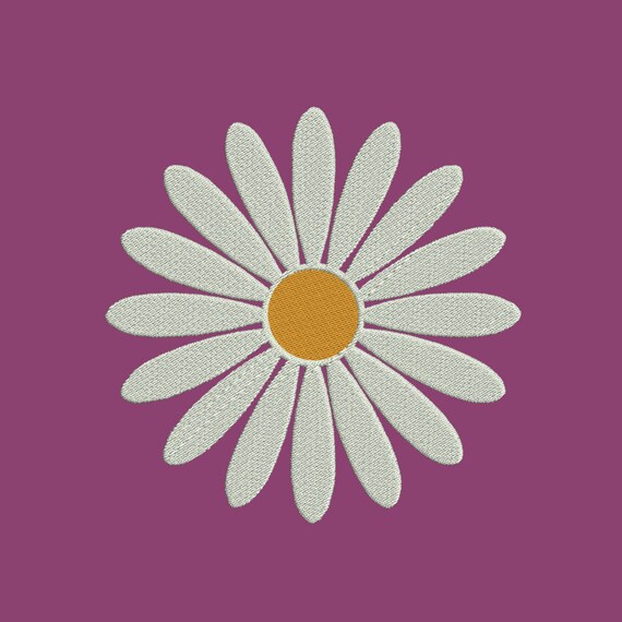 8 size Daisy flower Embroidery design Instant Download 9 Etsy