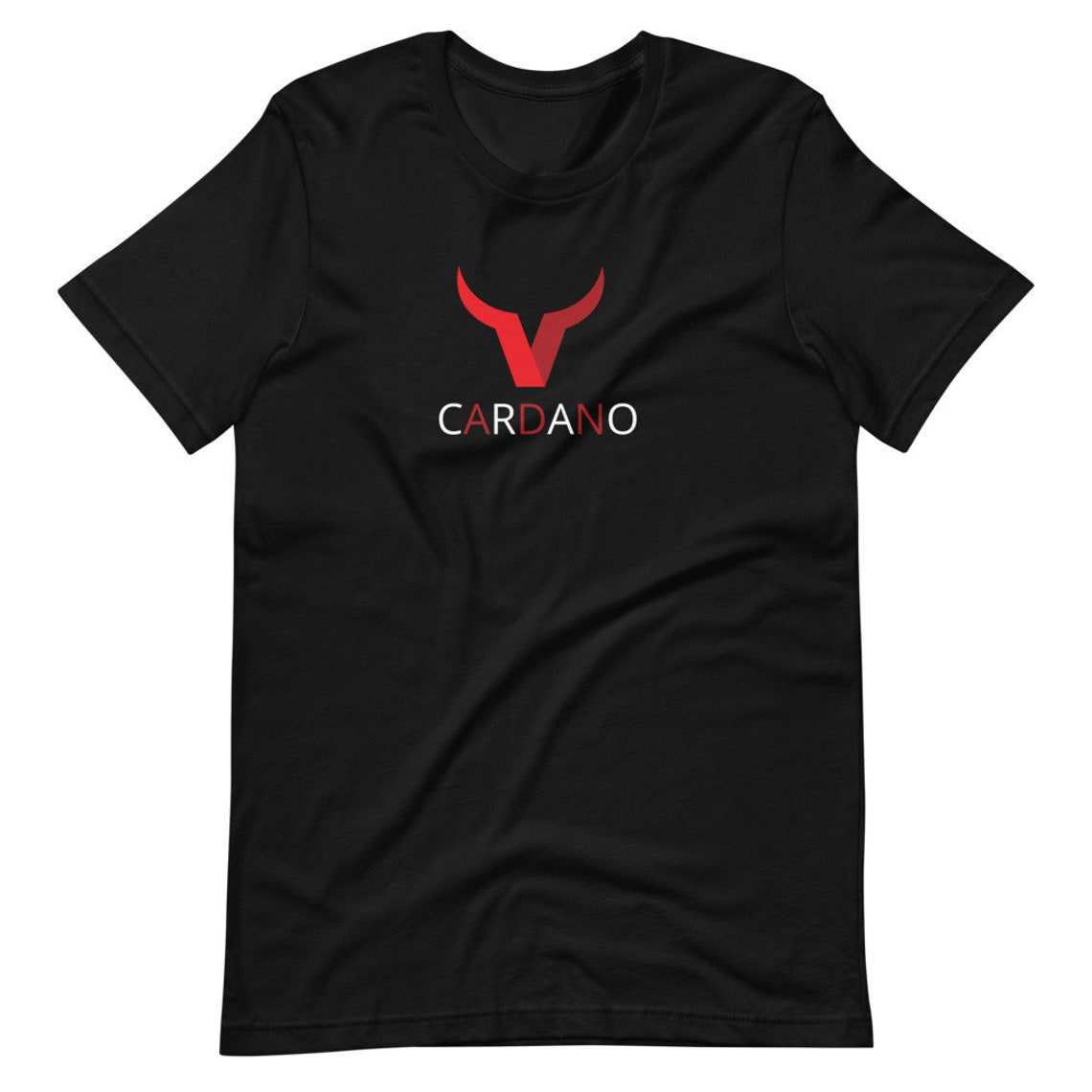 CARDANO Meme Anime BULL Black CRYPTO Short-Sleeve Unisex ...