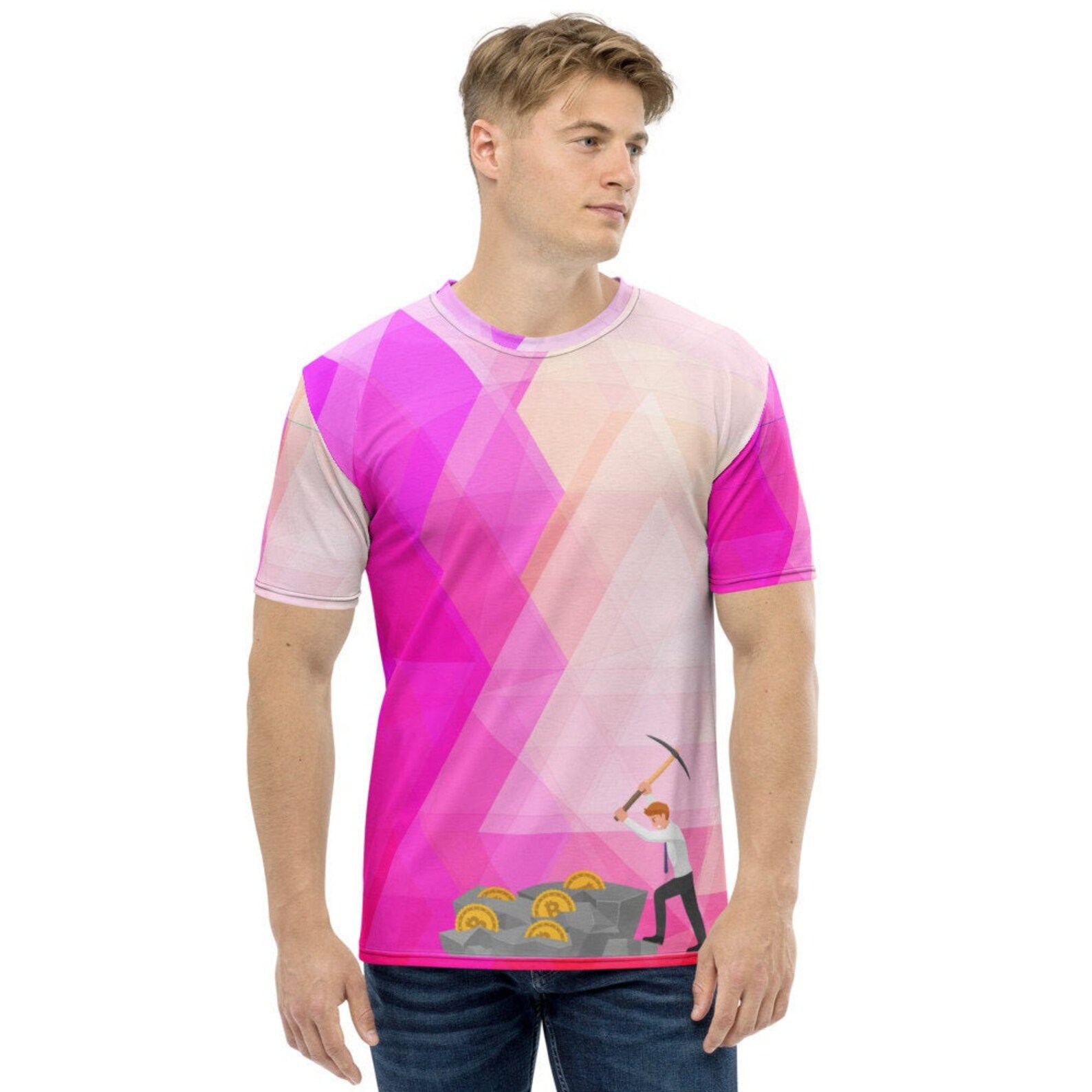 BITCOIN BTC Mining MEME neo pattern shirt crypto mining ...