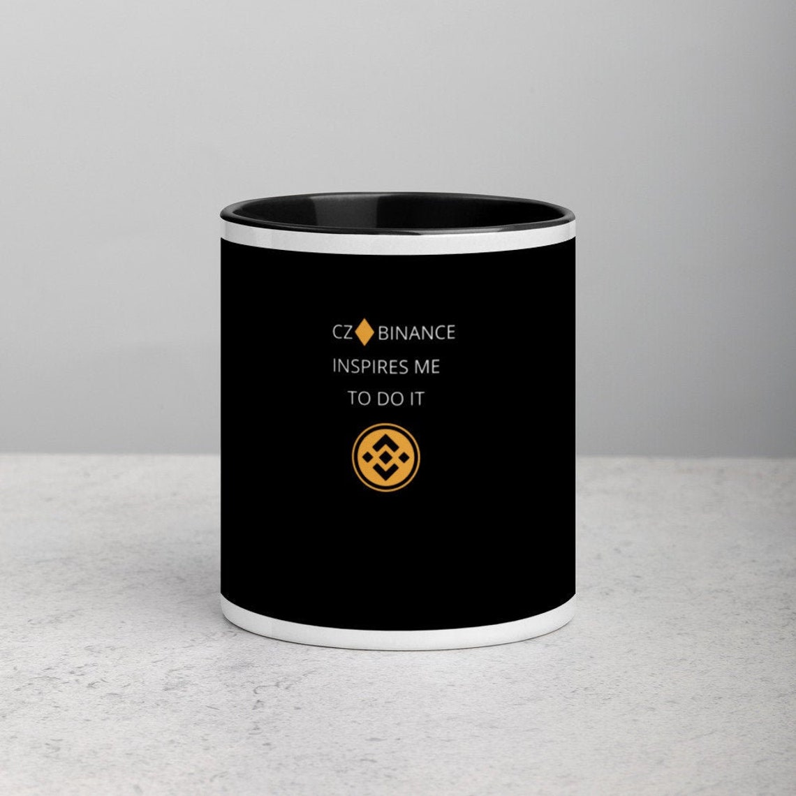 CZ BINANCE BNB coin Crypto meme Mug with Colour Inside ...