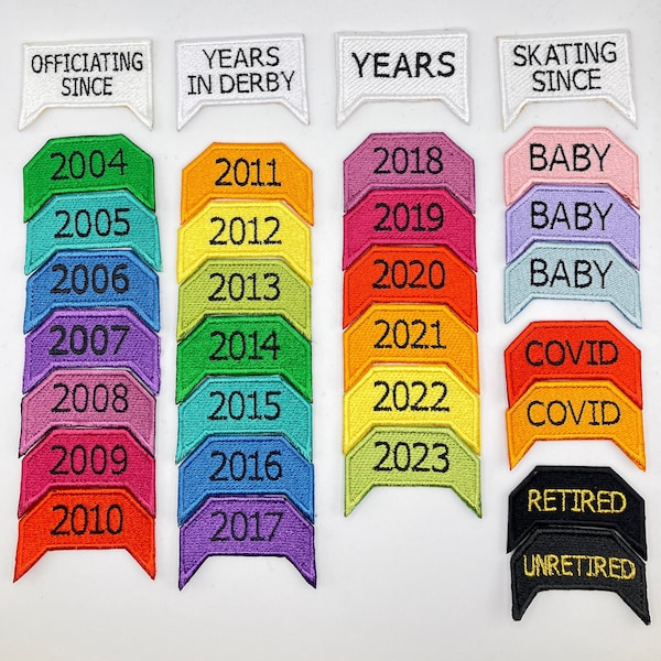 Roller Derby Year Patches