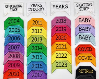 Roller Derby Year Patches