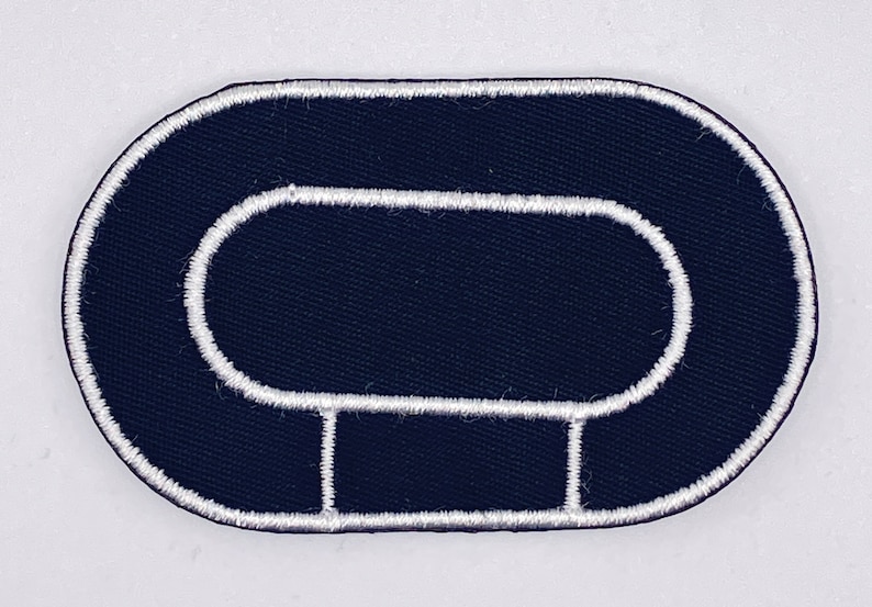 Roller Derby Track Patches White