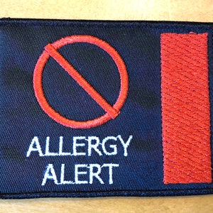 Allergy Alert Sports Jersey Patches