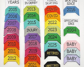 Roller Derby Year Patches