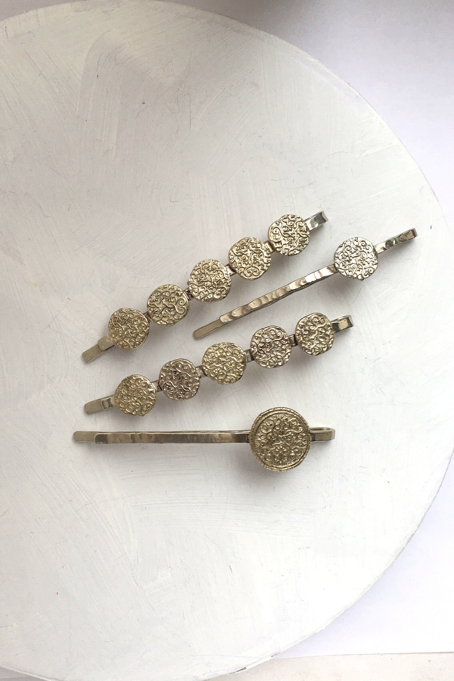 Art deco hair clip Bridal hair pins Gold hair pin Etsy