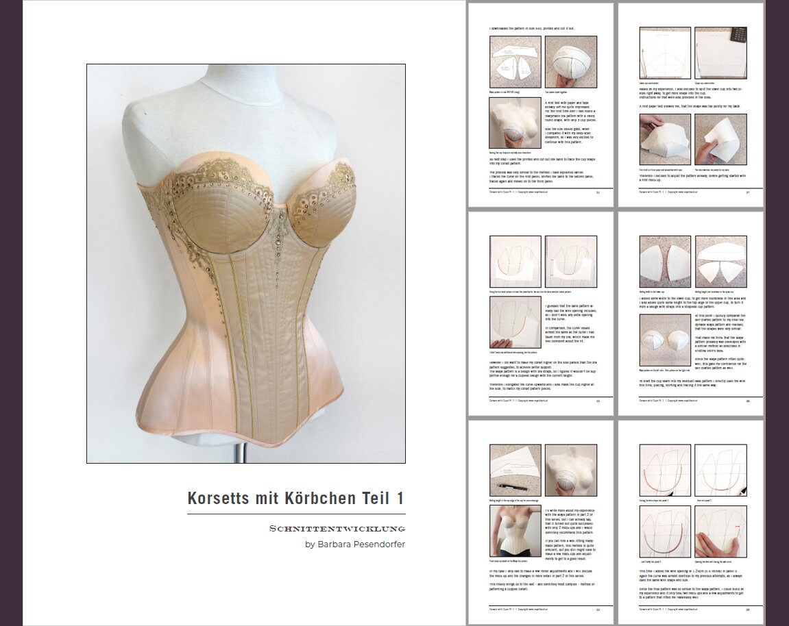 Royal Black Tutorial Schnittmuster Für Korsetts Mit Cups in Etsy Canada
