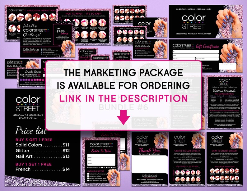 Color Street Business cards custom design for Your Color Etsy